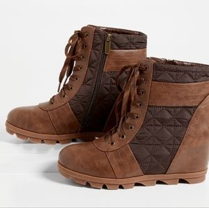 Quilted Wedge Boot